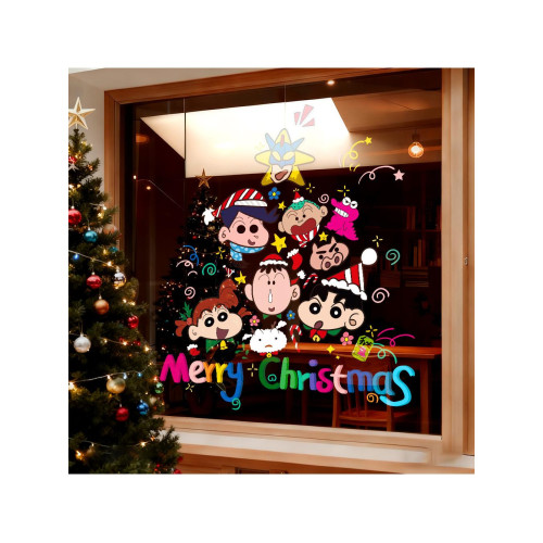 2026耶誕聖誕節靜電貼聖誕樹窗貼窗花櫥窗玻璃門貼紙貼畫創意貼紙