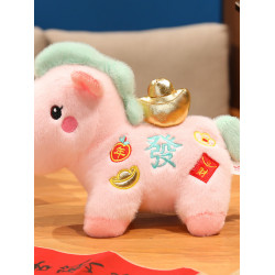 2026馬年吉祥物公仔小馬玩偶馬上有錢毛絨玩具布娃娃新年禮物生肖