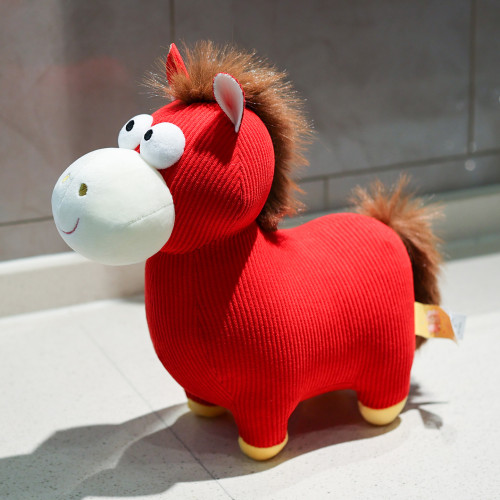 2026馬年吉祥物公仔生肖馬條紋小馬玩偶毛絨玩具布娃娃新年禮品