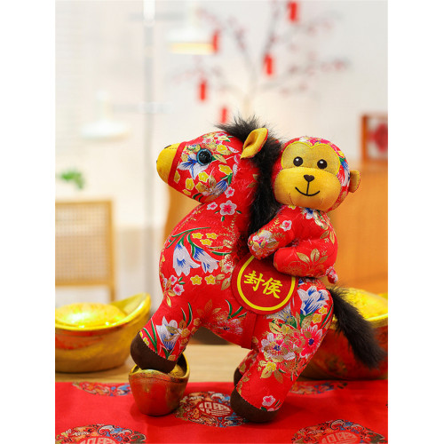 2026馬年吉祥物馬上封侯玩偶毛絨玩具公仔兒童男女擺件新年禮物品