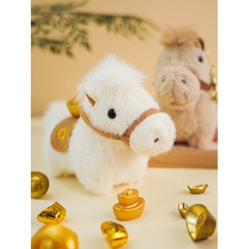 2026馬年吉祥物元寶小馬玩偶掛件兒童玩具女孩子毛絨娃娃擺件公仔