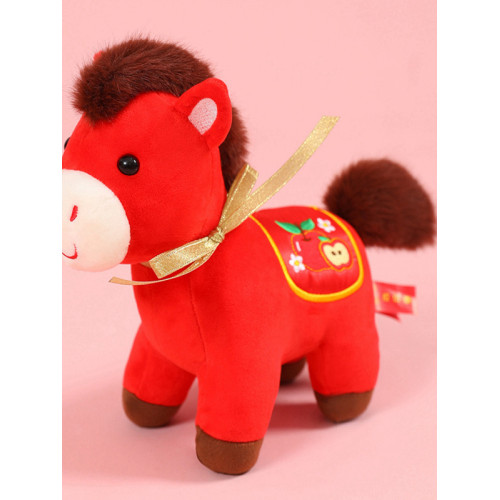 2026馬年吉祥物玩偶毛絨玩具公仔活動新年禮物本命年可愛小馬
