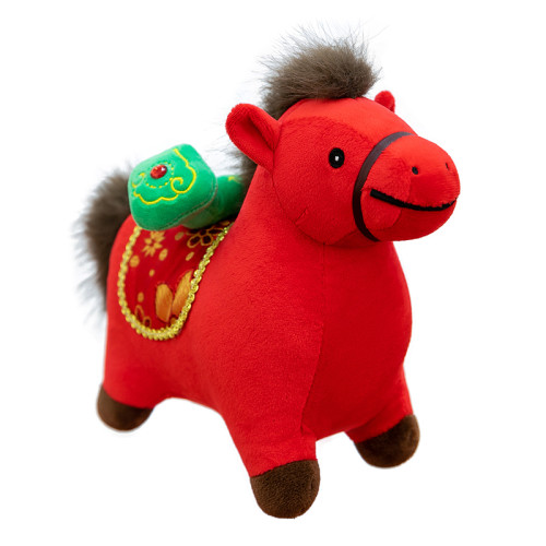 2026馬年吉祥物福祿馬毛絨玩具新年禮物馬上如意公仔紅馬年會禮品