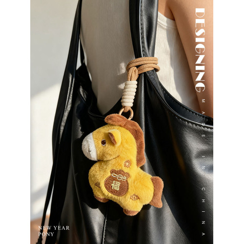 2026馬年吉祥物毛絨玩具生肖馬公仔掛件包包掛飾馬上發財新年玩偶