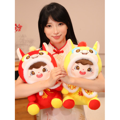 2026馬年吉祥物公仔生肖馬年玩偶毛絨玩具小馬玩偶年會禮品印