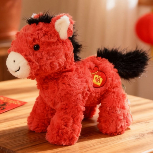 2026馬年吉祥物公仔馬上有錢玩偶生肖布娃娃抱枕新年擺件禮物