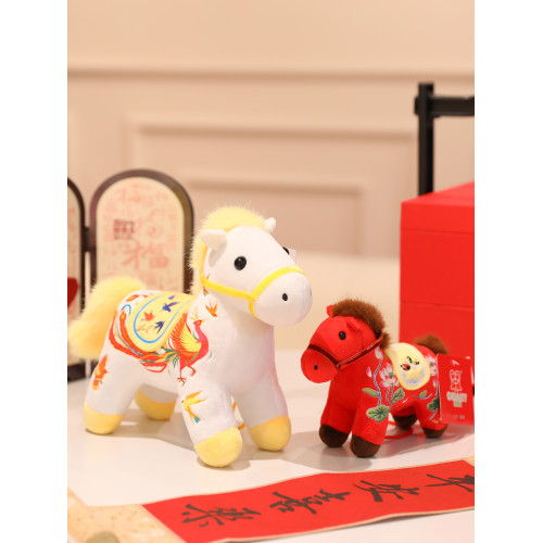 2026馬年毛絨玩具馬年吉祥物公仔生肖馬玩偶龍飛鳳舞娃娃年會禮品