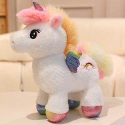 2026馬年吉祥物毛絨玩具彩虹小馬玩偶生肖馬布娃娃年會禮物