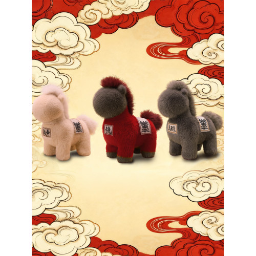 2026馬年吉祥物公仔赤兔毛絨玩具生肖馬玩偶禮品新年禮物年會擺件