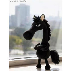 天選黑馬2026馬年毛絨後背包掛飾掛件吉祥物小馬玩偶公仔獨特設計玩