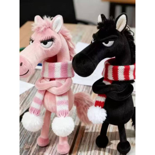 天選黑馬2026馬年毛絨後背包掛飾掛件吉祥物小馬玩偶公仔獨特設計玩