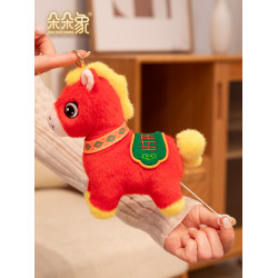 2026馬年吉祥物公仔時來運轉玩偶拉線旋轉小馬毛絨玩具年會禮品