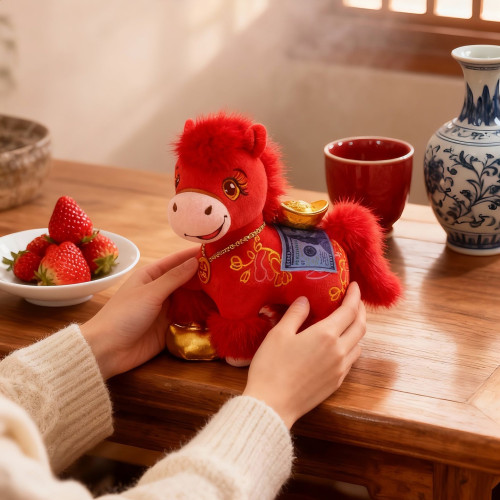 2026馬年吉祥物毛絨玩具生肖馬公仔玩偶年會禮品年貨公仔品質