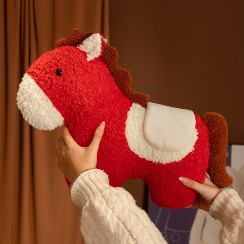 2026馬年吉祥物國風小寶馬抱枕玩偶公仔擺件毛絨玩具兒童新年禮物