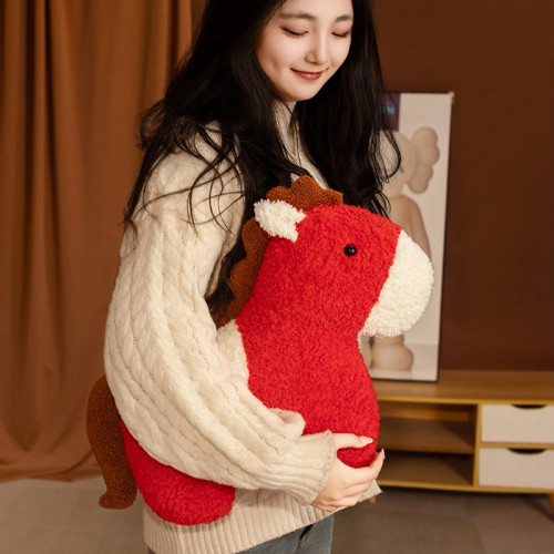 2026馬年吉祥物國風小寶馬抱枕玩偶公仔擺件毛絨玩具兒童新年禮物