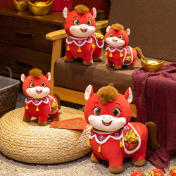 2026馬年吉祥物公仔生肖馬娃娃毛絨玩具卡通玩偶年會禮品元旦