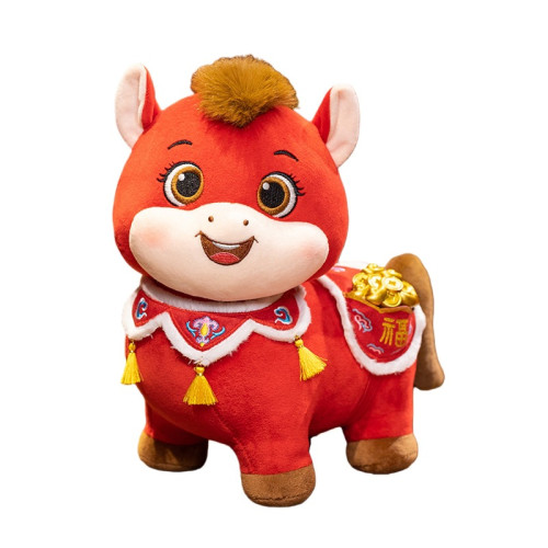 2026馬年吉祥物公仔生肖馬娃娃毛絨玩具卡通玩偶年會禮品元旦