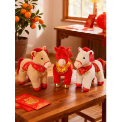 2026馬年生肖馬公仔毛絨玩具馬年禮物吉祥物布娃娃年會禮物女