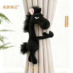 丸氏布公天選黑馬玩偶2026馬年吉祥物可愛搞怪毛絨公仔新年禮物男