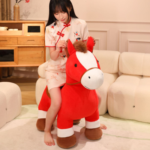 馬年吉祥物生肖馬玩偶馬到成功毛絨玩具大號公仔年會玩偶活動禮品