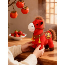 2026馬年吉祥物公仔馬上有錢小馬玩偶毛絨玩具娃娃新年會禮物