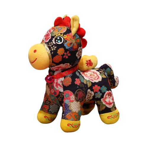 2026馬年吉祥物玩偶掛件毛絨玩具魯曉花布馬公仔年會活動禮品