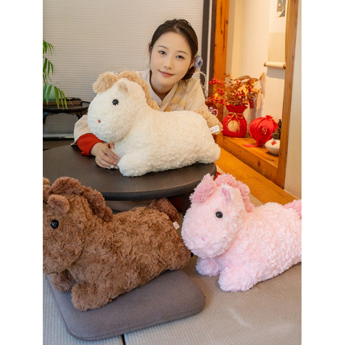 2026馬年生肖吉祥物小馬玩偶抱枕娃娃豆豆馬毛絨玩具年會禮品