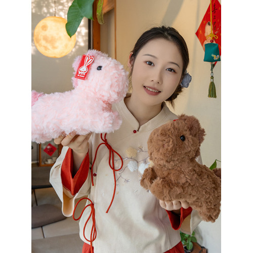 2026馬年生肖吉祥物小馬玩偶抱枕娃娃豆豆馬毛絨玩具年會禮品