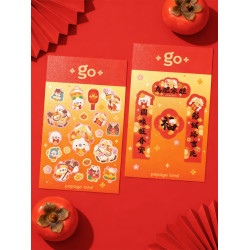 千鸚鳥捨春麗可愛卡通2026新春過年裝飾貼紙手帳DIY鳥籠春聯貼畫