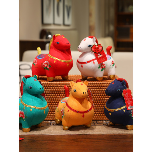 2026馬年吉祥物公仔富貴唐馬毛絨玩具公仔生肖馬擺件年會禮品