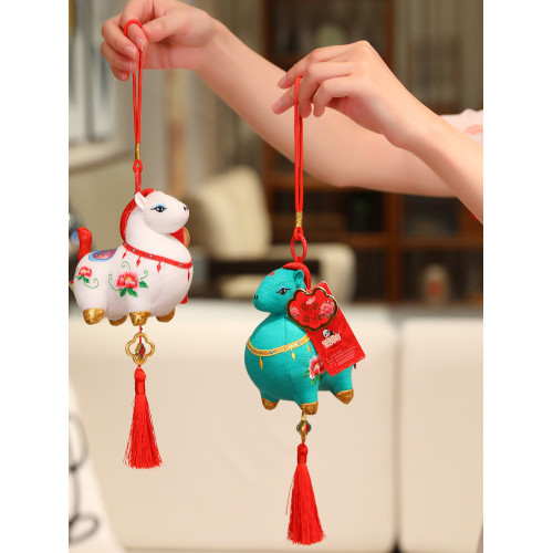 2026馬年吉祥物公仔富貴唐馬毛絨玩具公仔生肖馬擺件年會禮品