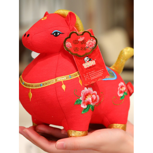 2026馬年吉祥物公仔富貴唐馬毛絨玩具公仔生肖馬擺件年會禮品