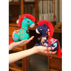 2026馬年吉祥物國風布藝小馬生肖馬毛絨玩具公仔掛件年會禮品禮物