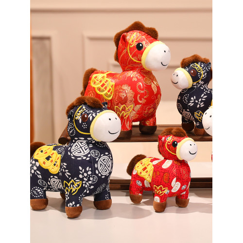 2026馬年吉祥物可愛小馬毛絨玩具生肖馬公仔布娃娃年會禮品