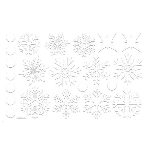2026聖誕節裝飾品白色小雪花靜電玻璃窗花貼雪人櫥窗裝扮貼紙