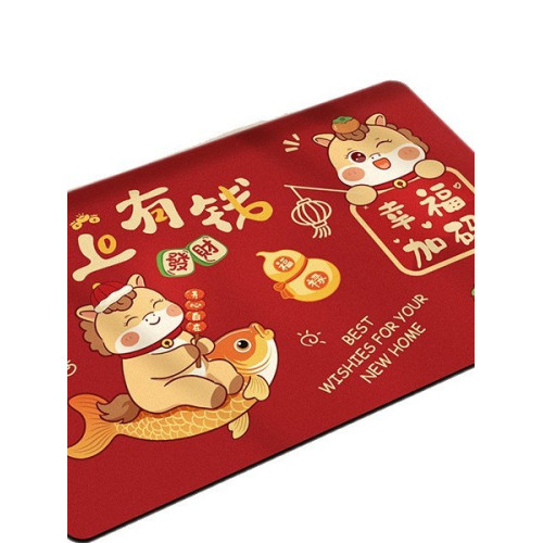 2026馬年矽藻泥地墊衛生間吸水防滑浴室腳墊新年紅色喜慶耐髒墊子 2026馬年矽藻泥地墊衛生間吸水防滑浴室腳墊新年紅色喜慶耐髒墊子