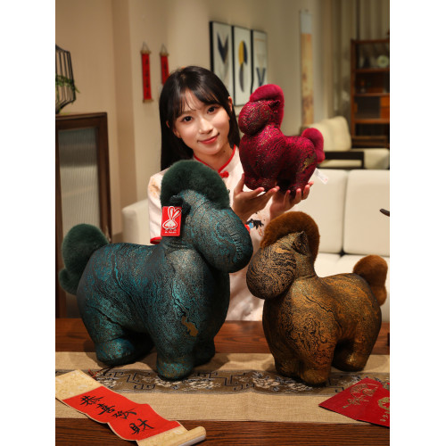 2026馬年吉祥物公仔玩偶毛絨玩具生肖小馬布娃娃年會新年禮品