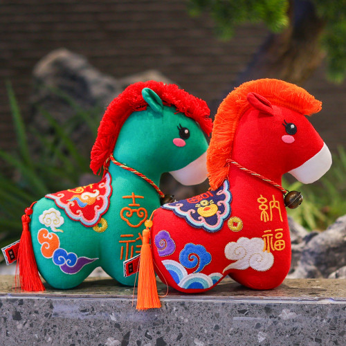 2026馬年吉祥物公仔布娃娃玩偶四季平安生肖小馬毛絨玩具元旦禮品