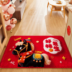2026馬年地墊新年家用美容院入戶門浴室防滑防水腳墊節日氛圍裝飾