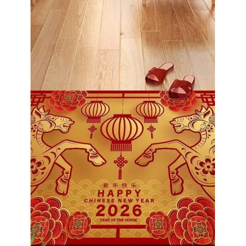 2026紅色地毯進門入戶門地墊防滑浴室吸水墊厠所客廳廚房水晶絨