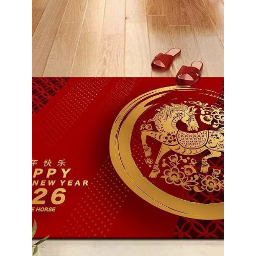 2026紅色地毯進門入戶門地墊防滑浴室吸水墊厠所客廳廚房水晶絨