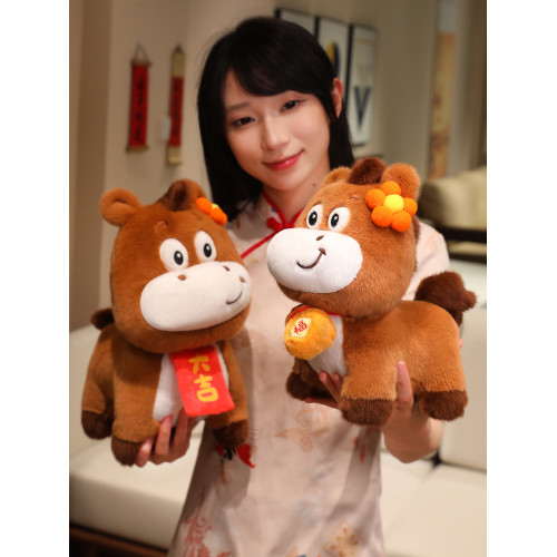 生肖馬新年禮物毛絨玩偶馬小花公仔2026馬年吉祥物布偶小禮品