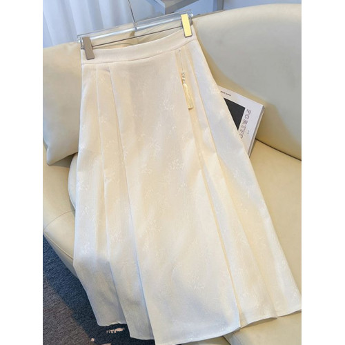 國風提花粉色半身裙女裝新中式馬面長裙春2025新款氣質a字百