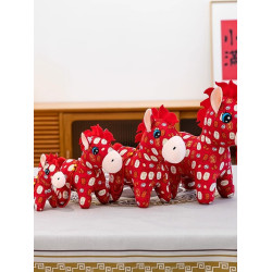 2026馬年吉祥物可愛毛絨玩偶玩具新年客廳裝飾精緻好運生肖馬擺件