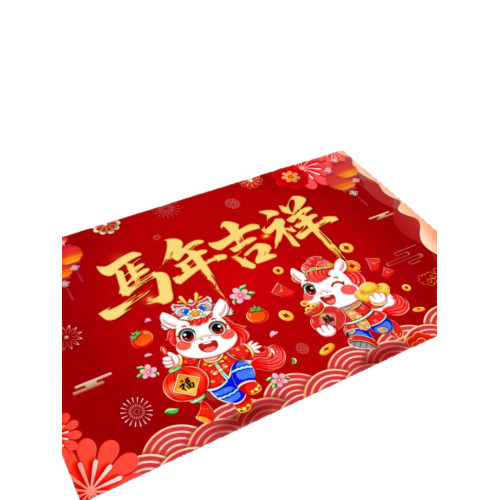 2026馬年入戶門地墊家用紅色喜慶腳踏墊室外大門口水晶絨地墊