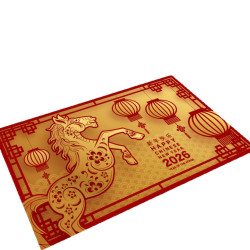 2026馬年地墊卡通喜慶新年入戶門腳墊玄關浴室吸水家用地毯門墊