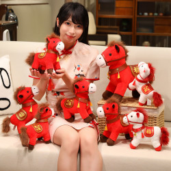 2026馬年吉祥物毛絨玩具創意馬上有錢年會活動小禮品小馬玩偶公仔