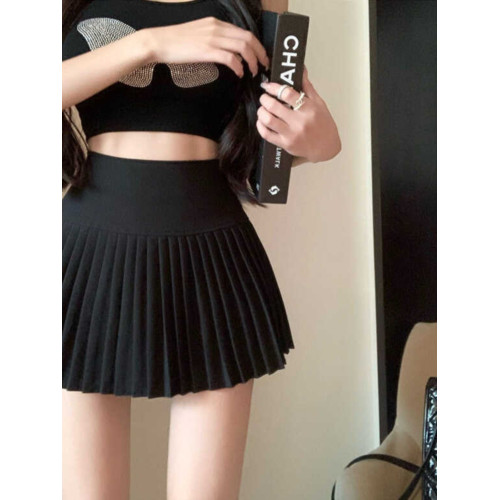 多巴胺粉色小個子百褶裙女秋冬新款防走光半身裙高腰顯瘦短裙裙子