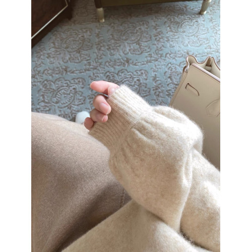 很仙的粉色v領軟糯百搭毛衣女冬加厚好看寬鬆慵嬾風外穿甜美日系