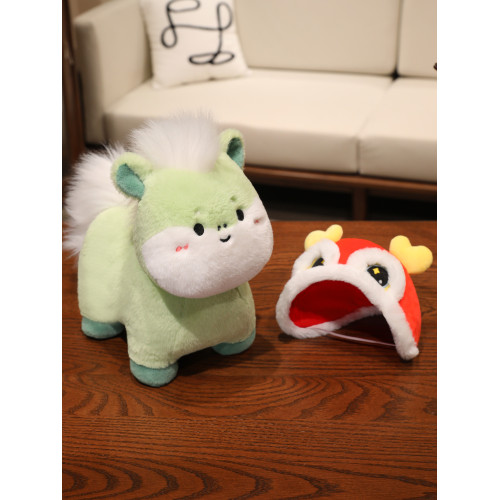 2026馬年吉祥物公仔舞獅小馬玩偶生肖馬毛絨玩具娃娃擺件禮品